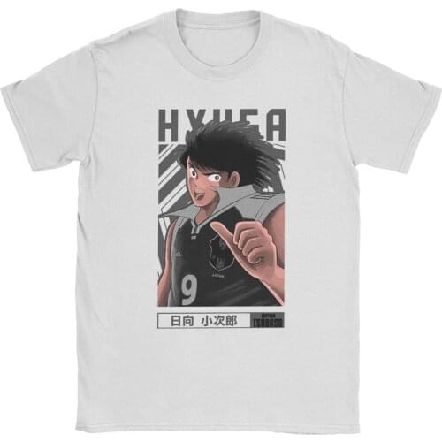 Vintage Captain Tsubasa About Football Anime T-Shirts for Men Pure Cotton T Shirt Short Sleeve Tee Shirt Gift Idea Tops