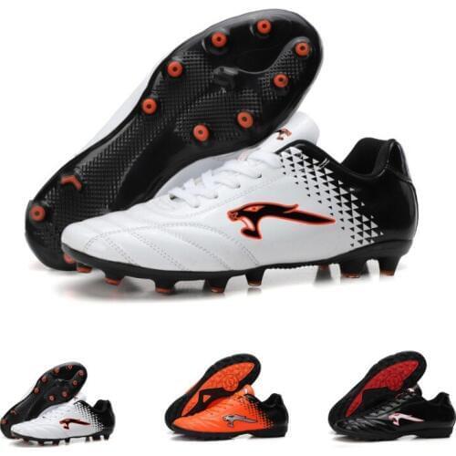 High quality Outdoor Men Boys Soccer Shoes Football Boots High Ankle Kids Cleats Training Sport Sneakers Size 35-45 Dropshipping