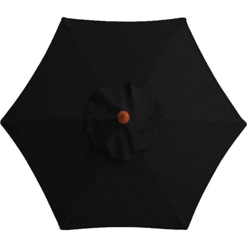 Patio Umbrella Outdoor Canopy Rainproof Umbrellas Awnings Shade Cloth Black 2M Protective Waterproof Fade-Proof Dustproof Shades