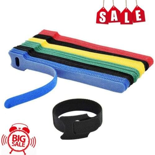 12*150 mm 50 pcs Factory direct T-type cable tie wire storage cable computer data cable power cable tie wire Colored