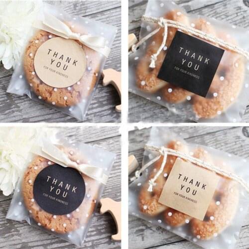 120pcs 4cm Round Square Sealing Labels Black Kraft Paper Adhesive Stickers Wedding Birthday Christmas Gift Bags Seal Sticker