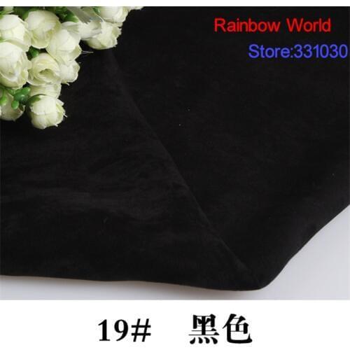 19# black Thin Suede fabric for DIY sewing Sofa pillow bag colthes skirt coat hat shoes material(50*150cm)