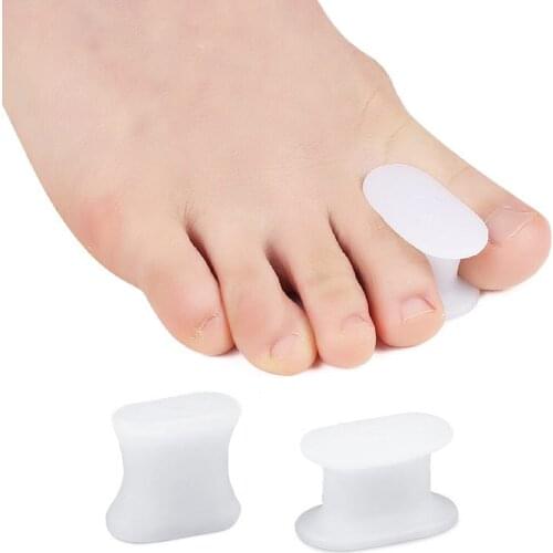 2Pcs Silicone Foot Finger Toe Separator Adjuster Hallux Valgus Pedicure Corrector Feet Care Bunion Bone Thumb Valgus Protector
