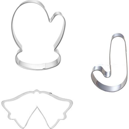 3pcs Egg Fruit Vegetable Biscuit Cookie Press Tools Bakeware Set Biscuit Stamp Christmas Sugarcraft Kitchen Stainless Steel