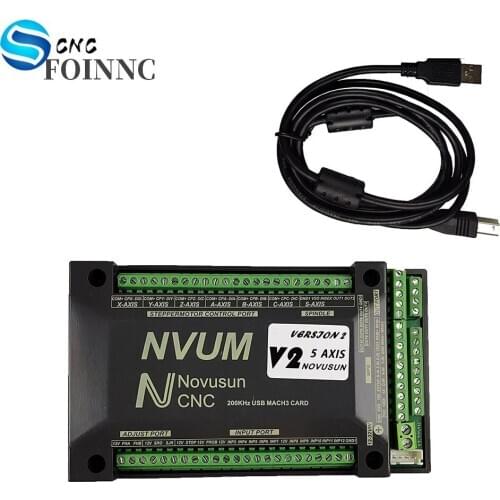 NVUM 5-axis Mach3 USB card 200KHz CNC router 3 4 6-axis motion control card branch board for DIY engraving machine