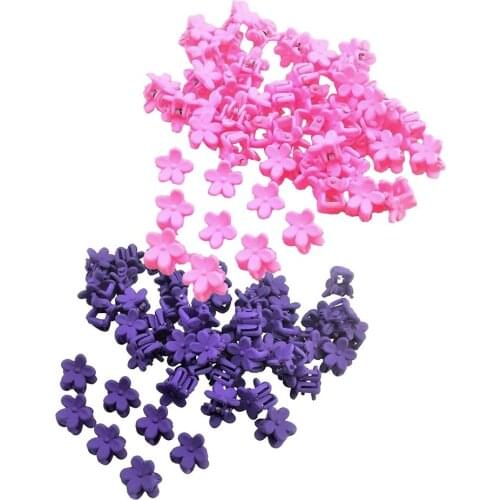 50PCS/Set Baby Kids Girl Hairpins Mini Claw Hair Clips Headwear Clamp Flower