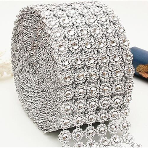 91cm Flower Diamond Bling Crystal Ribbon Wrap Trim DIY Wedding Decoration Home Decoration Accessories Cake decor Party Supplies