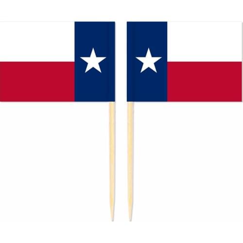 America Texas Toothpick Flag United States 3.5X2.5CM Cake Topper Party Cupcake Wedding Lovely Baking Dessert Decorations