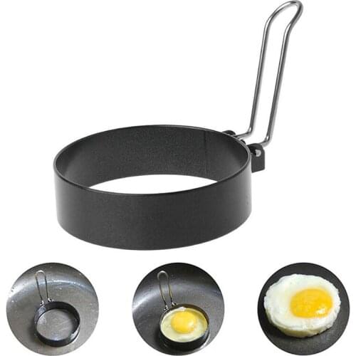 Nonstick Stainless Steel Handle Round Egg Ring Shaper Pancake Mould Mold Kitchen