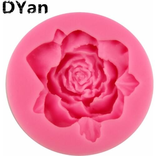 Free Shipping Blooming Rose Flower Silicone Mold DIY Folding Cake Mold Baking Mold Baking Tools A120