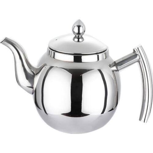 0.8 Stainless Steel Loose Tea Pot Strainer Filter Infuser Kettle Coffee Jug Teapots Durable Easy to Use Portable Useful Tea Pot