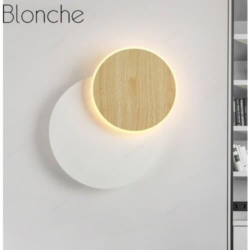 Designers LED Wall Lamp for Living Room Decoration Wooden Wall Lamp Bedside Lamp White Wall Wall Lamp Interior Decoration Lamp