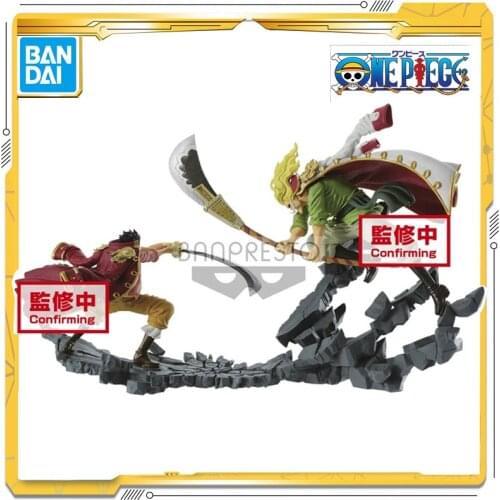 Original Banpresto One Piece Edward Newgatevs Gol D Roger Manhood Showdown of The Century Anime Action Figures Pvc Model Toys