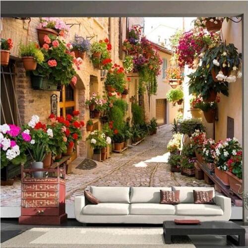 Photo wallpaper Continental Mediterranean landscape architecture bedroom living room TV wall painting wall mural wall paper