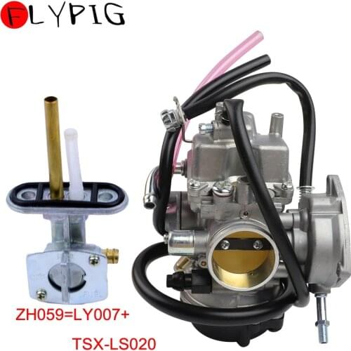 FLYPIG Carburetor For Suzuki LTZ400 LTZ 400 Quad ATV With Fuel Valve Petcock 2003-2007