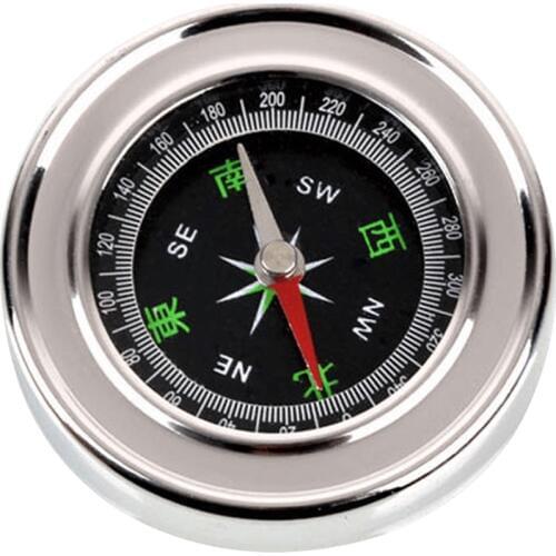 Stainless steel compass portable outdoor multifunctional metal tool magnetic north navigation survival camping mountaineering