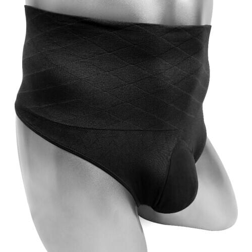 Compression Sissy Pouch Panites Underwear Thong With Penis Pouch Slim Waist Trainer Mens Thong Bikini Sissy Panties Underpants