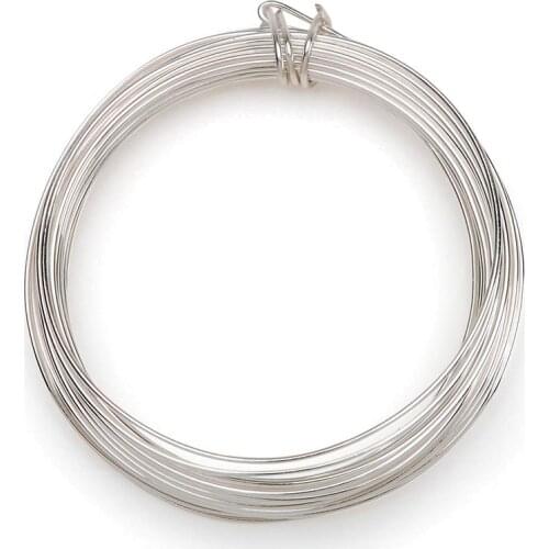 Bare Silver-plated Copper Wire High conductivity Silver-plated Copper Cable Jumper 0.4mm 0.5mm 0.8mm 1.0mm 20 meters/bundle
