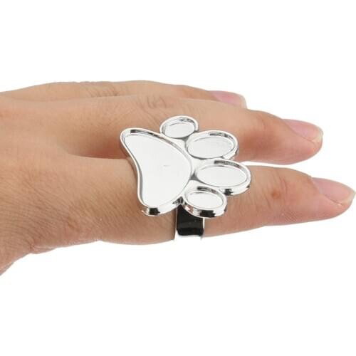 Mini DIY Nail Art Finger Ring Palette Manicure Mixing Alloy Paint Thumb Ring