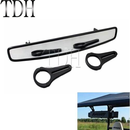 Motorcycle UTV 1.75" Mirror Rear View Mirror w/ Roll Bar Cage Clamp For Polaris Honda 1000 Pioneer Ranger RZR Yamaha YXZ1000R