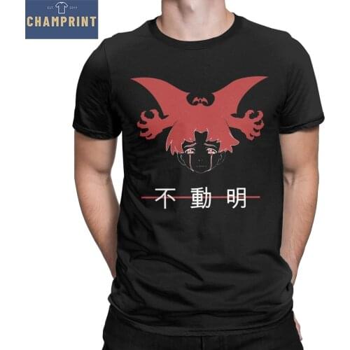 Novelty Devilman Crybaby T-Shirts for Men Round Collar 100% Cotton T Shirt Japan Anime Debiruman Tee Shirt Graphic Printed Tops