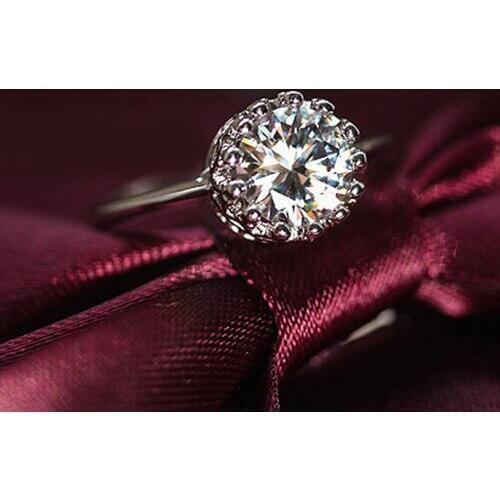 2016 New ArrivalWomens Bridal Elegant Wedding Engagement Gothic Crown Zircon Gem Alloy Ring Jewelry 5U2E 6SJE 7FVI 9S6G