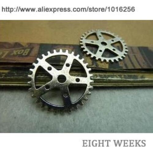 Zinc alloy pendant jewelry accessories diy handmade material charms five hole gear