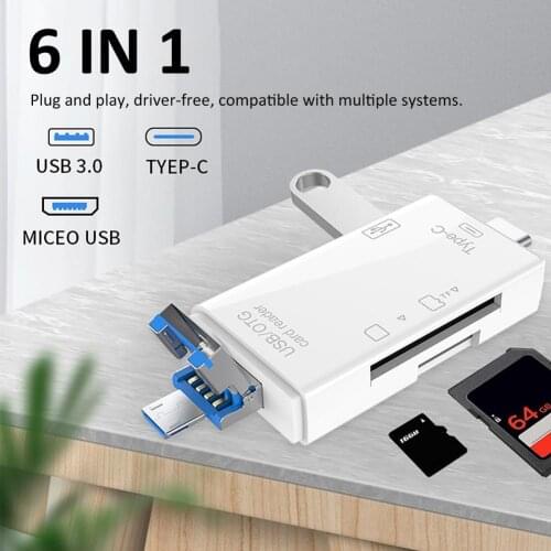 Durable High-quality Multifunctional Type-C TF-SD Card Reader OTG Adapter ABS USB 3.0 Adapter Reliable for Notebook