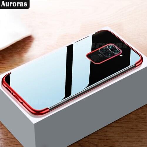 Auroras For Redmi Note 9 Case Soft Transparent Plating Phone Cover For Redmi Note 9 Shockproof Antioxidant Clear Housing Case