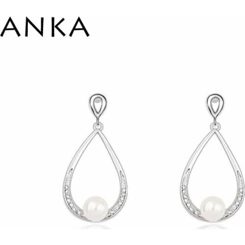 2020 Rushed Direct Selling Sterling Jewelry Drop Rhinestones Simulated-Imitation pearl Earrings Crystals from Austria #97432