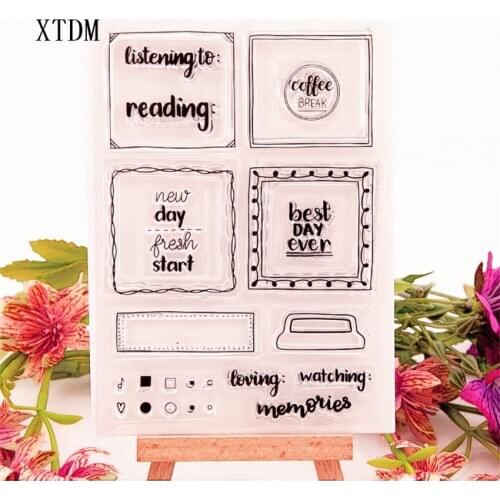 Hot sale postcard Transparent Clear Stamps / Silicone Seals Roller Stamp for DIY scrapbooking photo album/Card Making