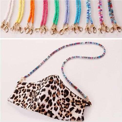Bohemia Multicolor Polymer Clay Discs Sunglasses Masking Chains Fashion Eyewear Lanyard Holder Rope Glasses Chain Accessories