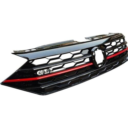 Front Bumper Racing Grille For VW Jetta MK7 / Sagitar 2019 2020 Front Honeycomb Grille GLI Style Glossy Racing Grills