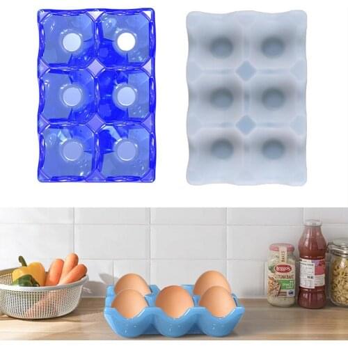 Egg Holder Silicone DIY Craft Epoxy Resin Dish Mould Kitchen Egg Storage Tray Making Mold For Shape Plate Home Decorative