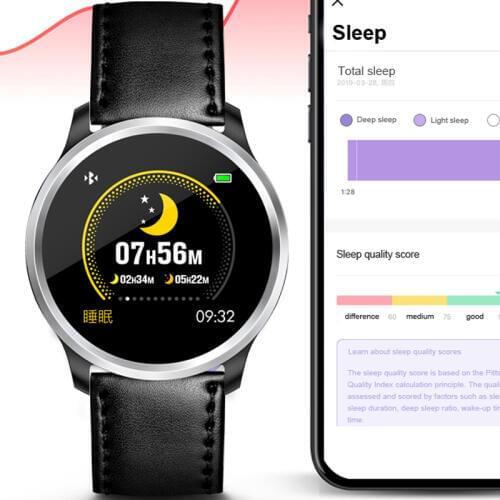 Sleep Smart Wristband Health Monitor PPG ECG Tracker Smartband Steps Calories Count Sports Smart Bracelet SMS Push pk n58 n88 A