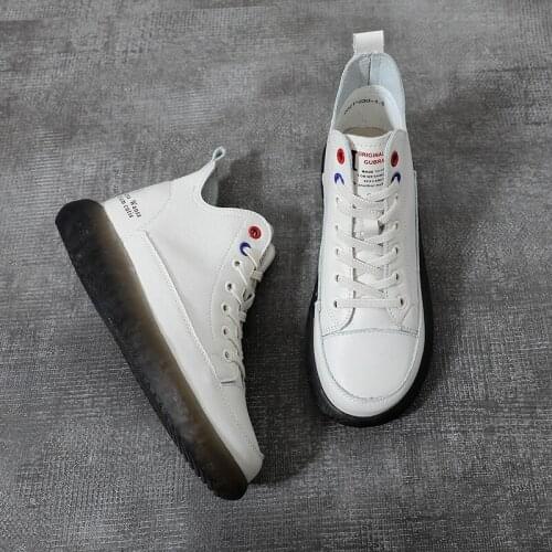 Tilocow Genuine Leather Sport Boots for Women Autumn Wedges Non-slip Shoes Woman Sewing Elastic band Concise Footwear 2021 New