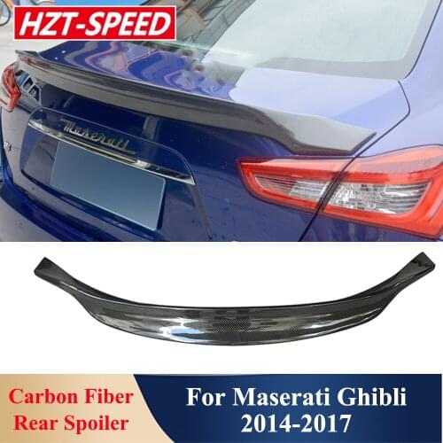 Ghibli A Type Real Carbon Fiber Rear Spoiler Trunk Wing Car Body Modification Kit For Maserati Ghibli 2014-2017