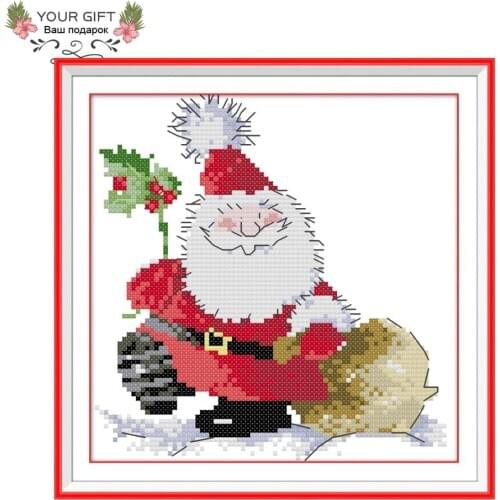 Your Gift RA204 14CT 11CT Counted and Stamped Home Decor Santa Claus Needlework Embroidery DIY Cross Stitch kits