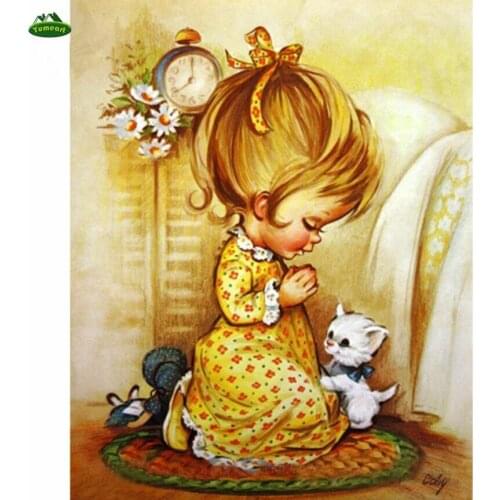 Needlework DIY resin 5D square Diamond painting 3d Diamond embroidery Cartoon for kids Christmas Rhinestone mosaic Cross Stitch