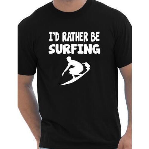 I'd Rather Be Surfer Watersport Mens T-Shirt Gift More Size and Colors-A146