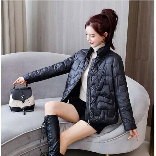 90% Ultra-light Plus Size Down Jacket Women 2021 Autumn Winter Slim Short Keep Warm White Duck Down Coat Women Outerwear X460