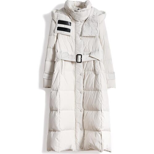 2019 Direct Selling Winter New Arrival Down Jacket Super Warm Hooded Gray Duck In The Long Women Thickened Fashion Coat