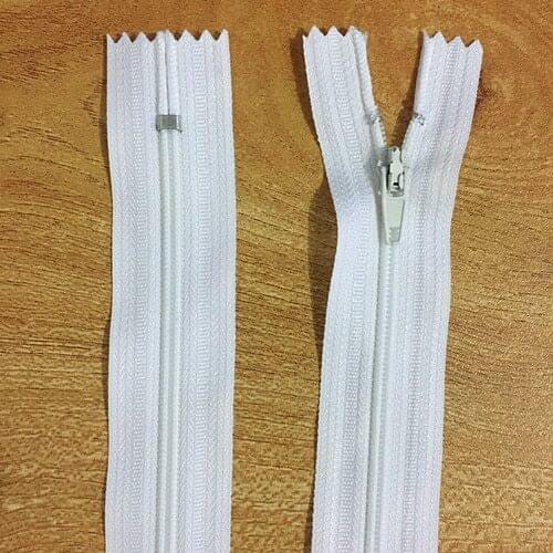 10 pcs White #3 60cm (24 Inch) Nylon Coil Zippers Tailor Sewer Craft Crafters &FGDQRS