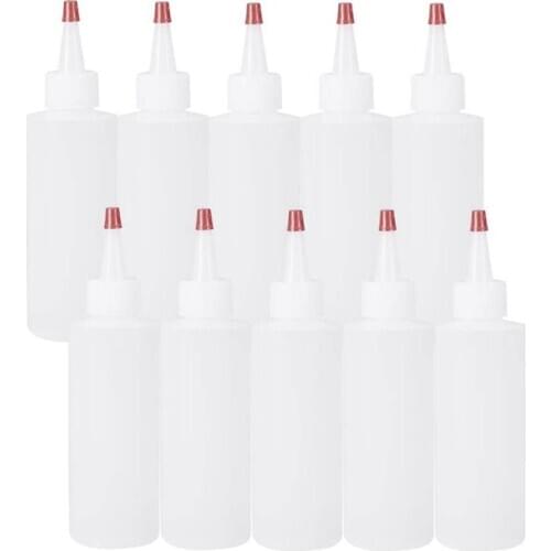 20Pack 120Ml PE Squeeze Dispensing Bottles with Red Tip Caps - Good for Crafts, Art, Glue, Multi Purpose