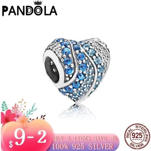 2021 new 925 Sterling Silver Heart shaped butterfly Charms Beads Bracelet Fit Original Pandora Bracelet DIY Jewelry For Women
