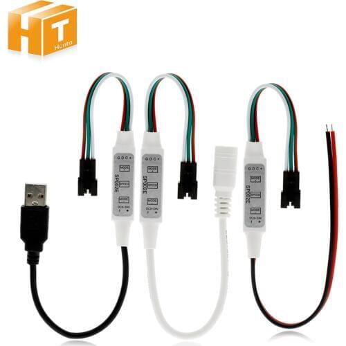 3 Types SP002E 3 Key Mini RGB Controller Micro-Controller for DC5-24V Pixels Dream Color WS2811 WS2812B LED Strip