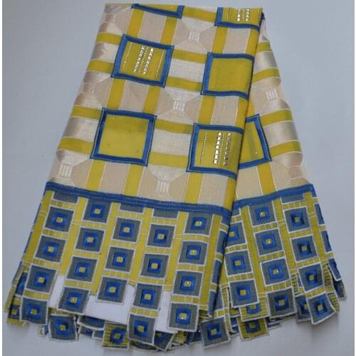 5yards/pc) High quality Swiss voile lace fabric metal rivet fixed African cotton lace with unique borders for party dress CLP96