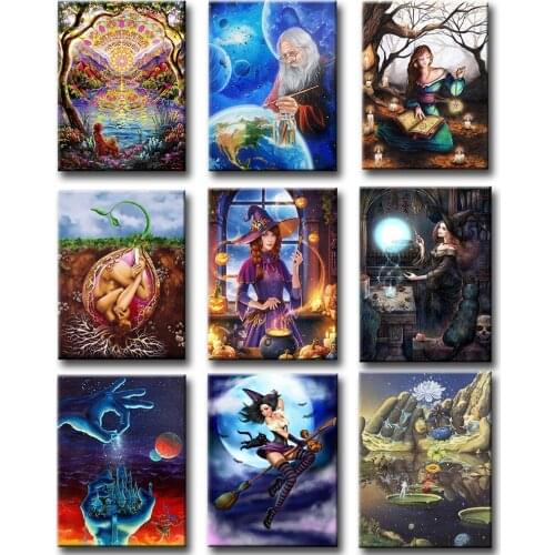5D Diamond Painting Cartoon beauty witch angel home decor Full Square&Round Diamond embroidery Cross stitch Diamond mosaic