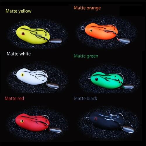 6pcs 50mm 9g Ray Frog Jig Bionic Artificial Soft Fate Fish Bait Fishing Lure Floating Tools Goods Set for Black Hook Accessories