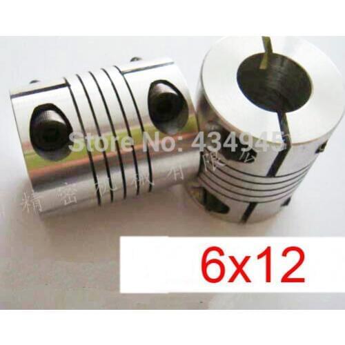 6x12 6mm 12mm Spiral type coupling,Clamping coupler,Clamp shaft coupling CNC Motor rod Screw thread Winding coupling D25 L30